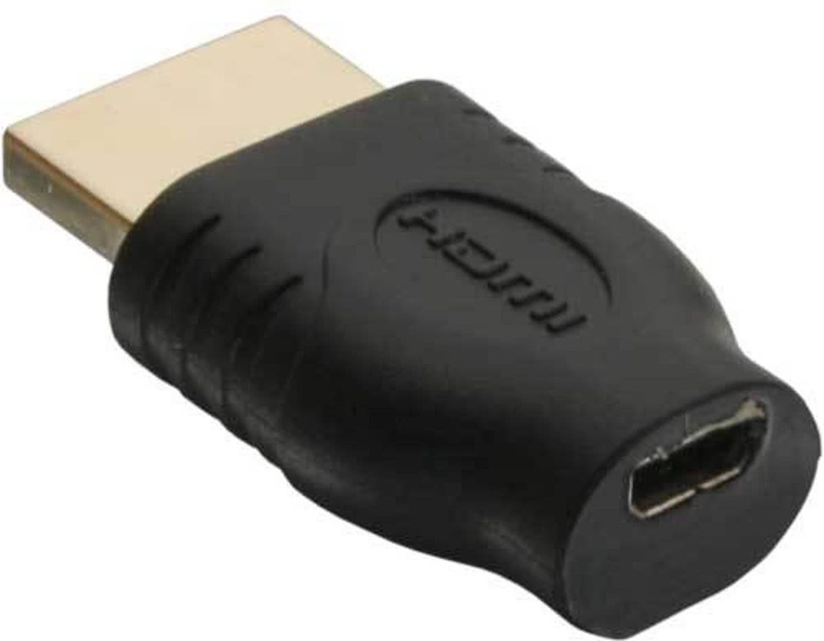 InLine 17690A HDMI A HDMI D Zwart kabeladapter/verloopstukje