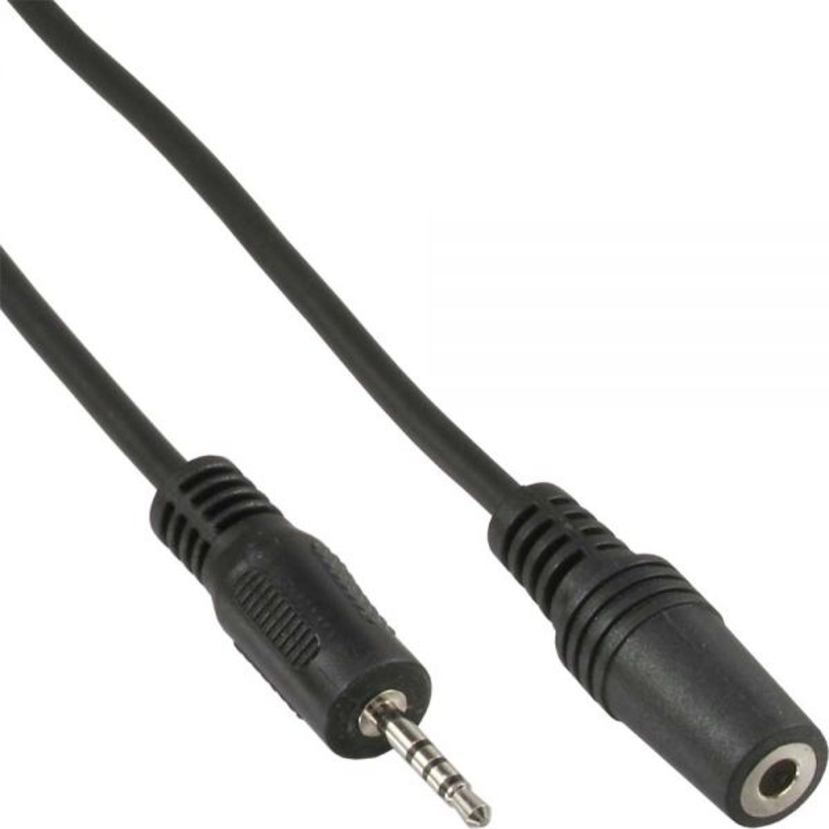 InLine 2,5mm Jack 4-polig (m) - 3,5mm Jack 4-polig (v) kabel - 3 meter