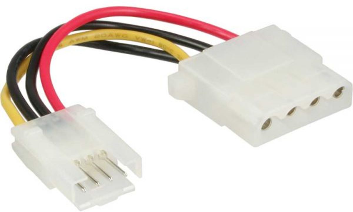 InLine 3.5 Floppy (m) - Molex (v) voedingsadapter - 0,05 meter