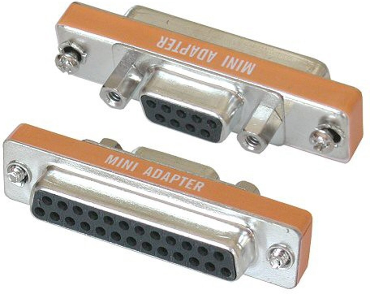 InLine 31219L 9-pin Sub D 25-pin Sub D Zilver kabeladapter/verloopstukje