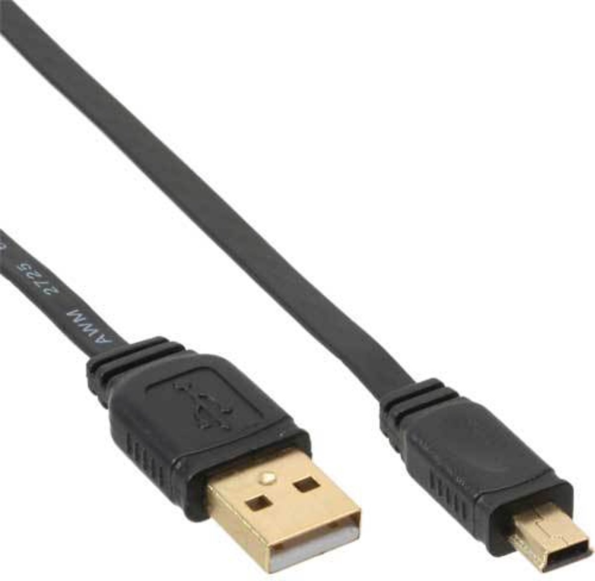 InLine 31820F 2m USB A Mini-USB B Mannelijk Mannelijk Zwart USB-kabel