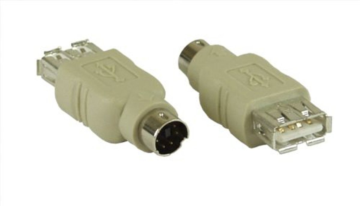 InLine 33103 PS/2 USB A Beige kabeladapter/verloopstukje