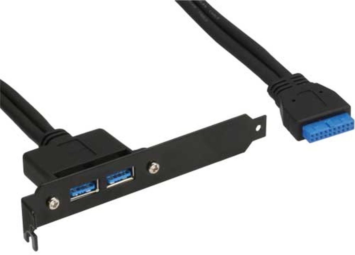 InLine 33390C kabeladapter/verloopstukje USB A Zwart