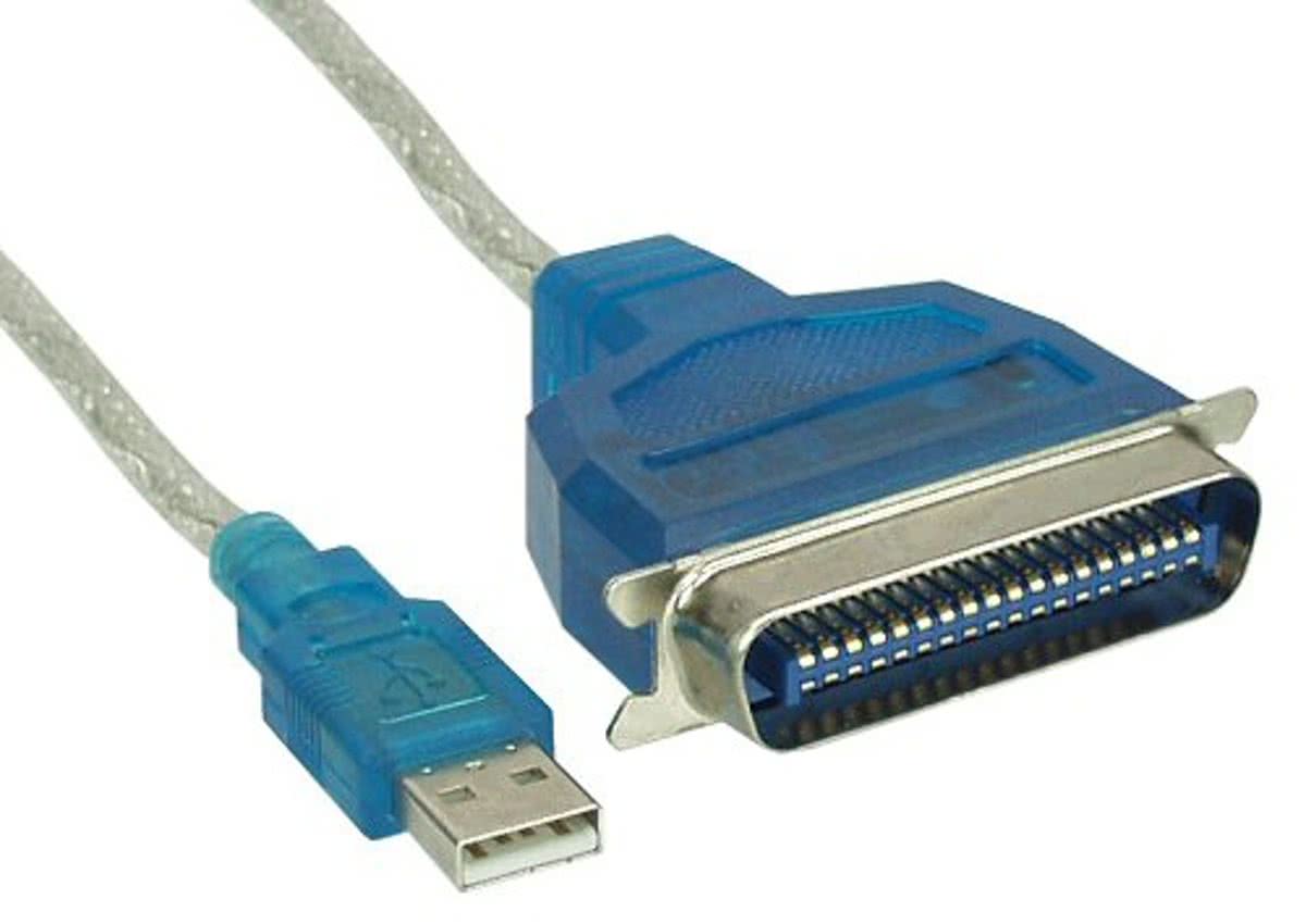 InLine 33398 USB A 36-pin Blauw, Transparant kabeladapter/verloopstukje