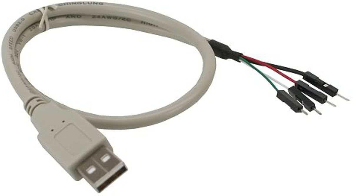 InLine 33440B 0.4m Grijs USB-kabel