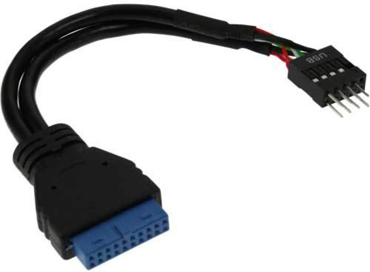 InLine 33446I USB USB Zwart kabeladapter/verloopstukje