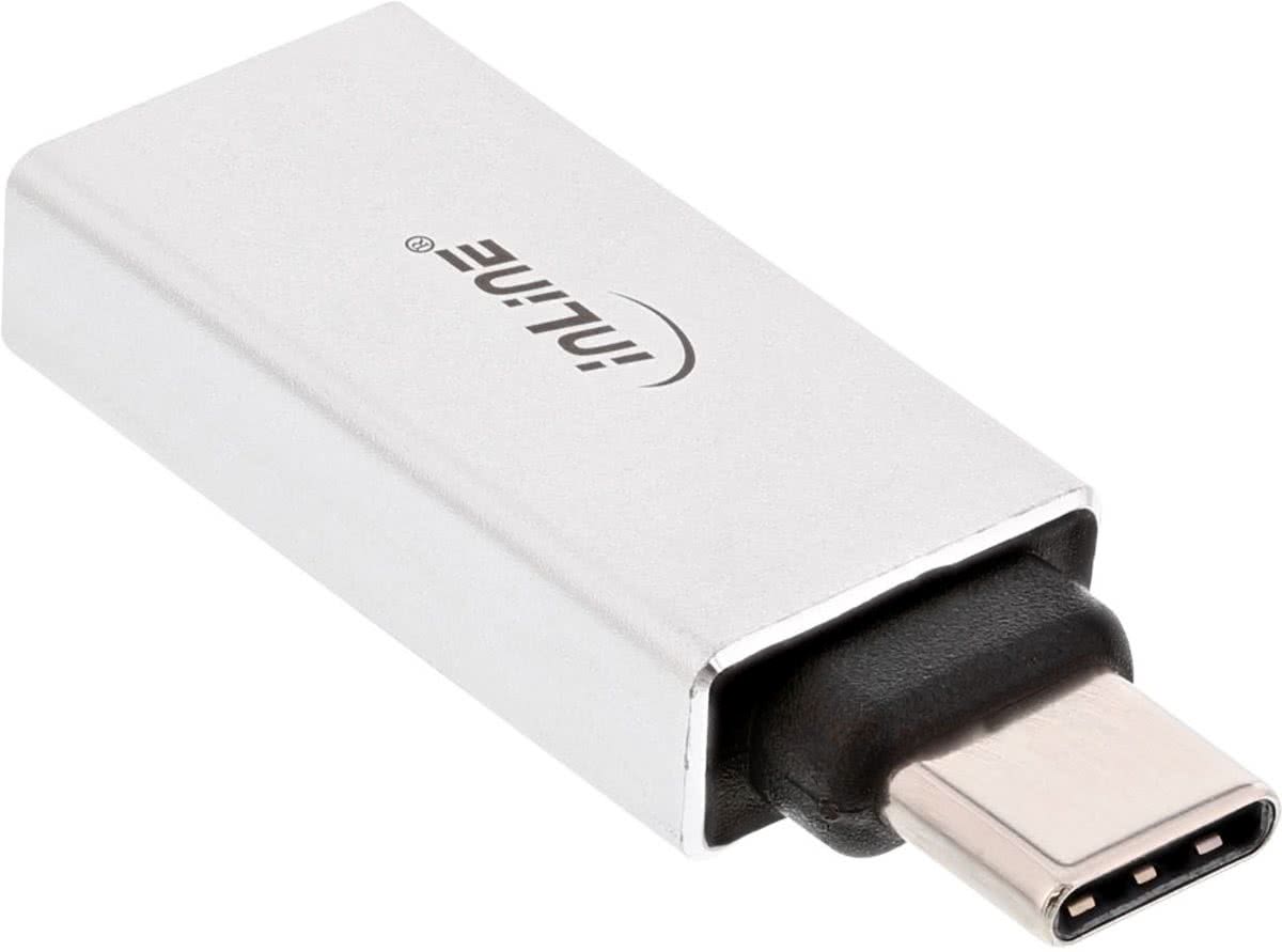 InLine 35801 USB-C USB-A Zilver kabeladapter/verloopstukje