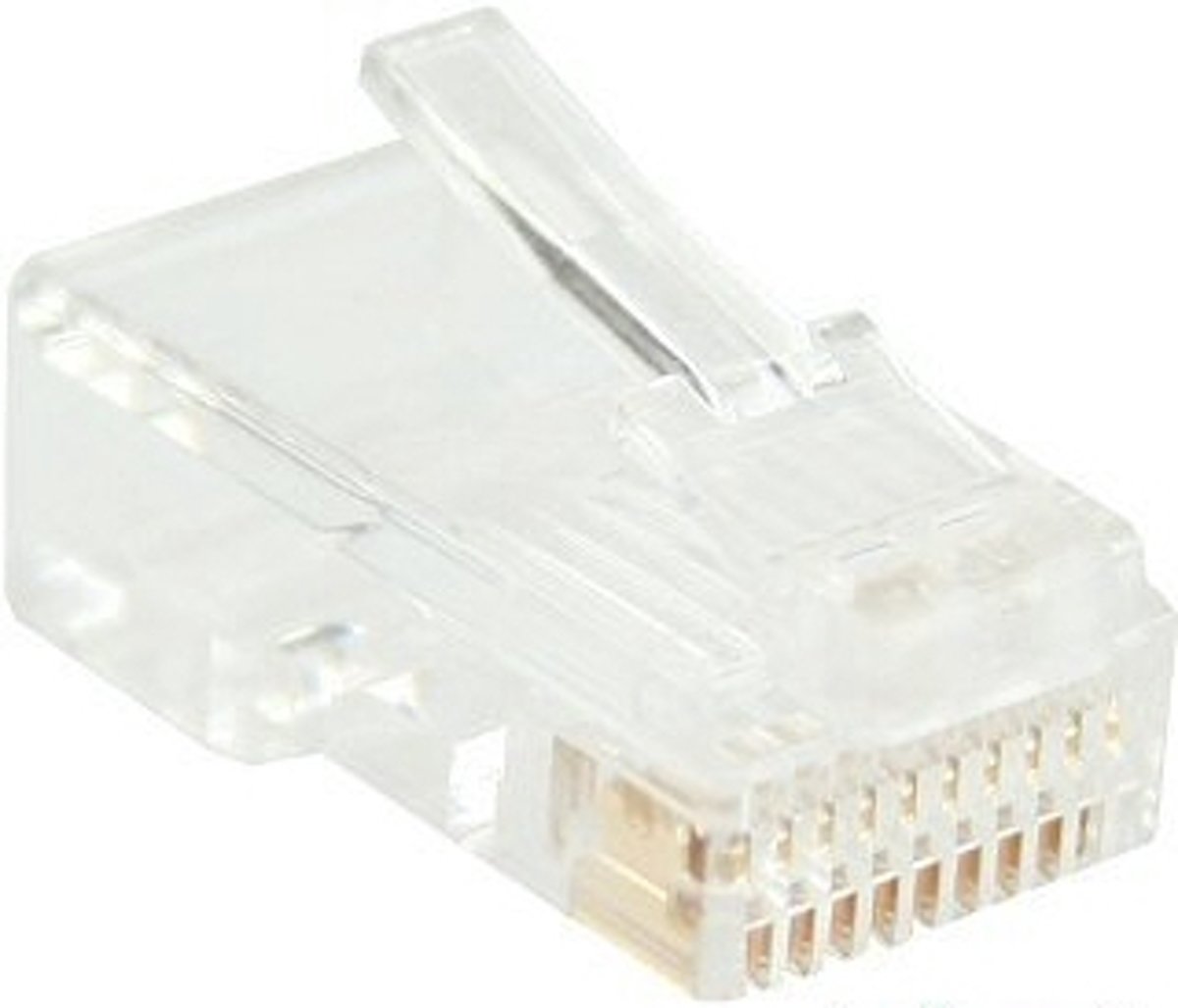 InLine 73018R RJ-45 Transparant, Wit kabel-connector