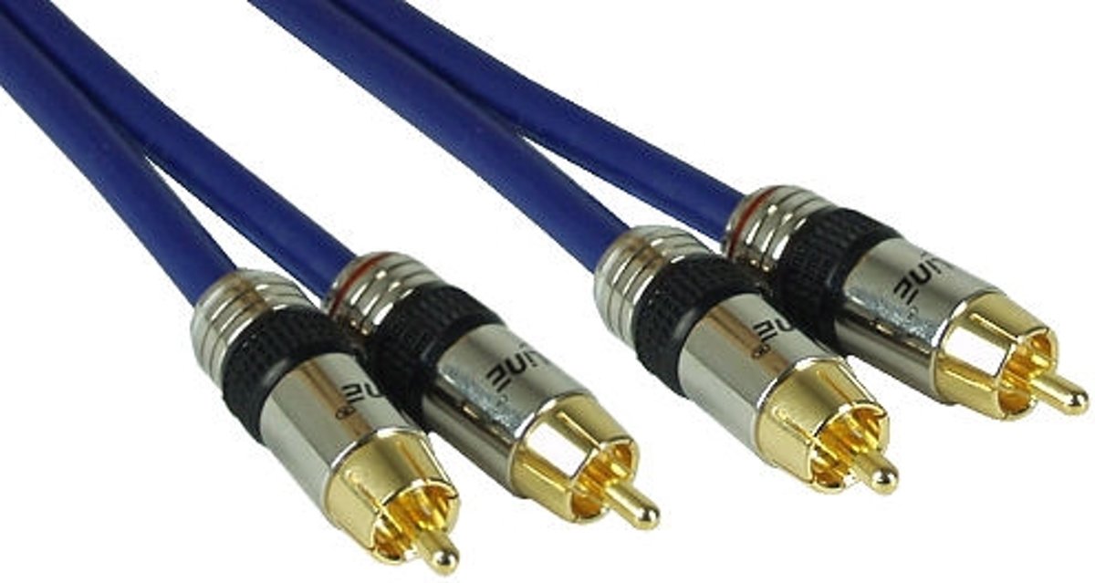 InLine 89701P audio kabel 1 m 2 x RCA Blauw