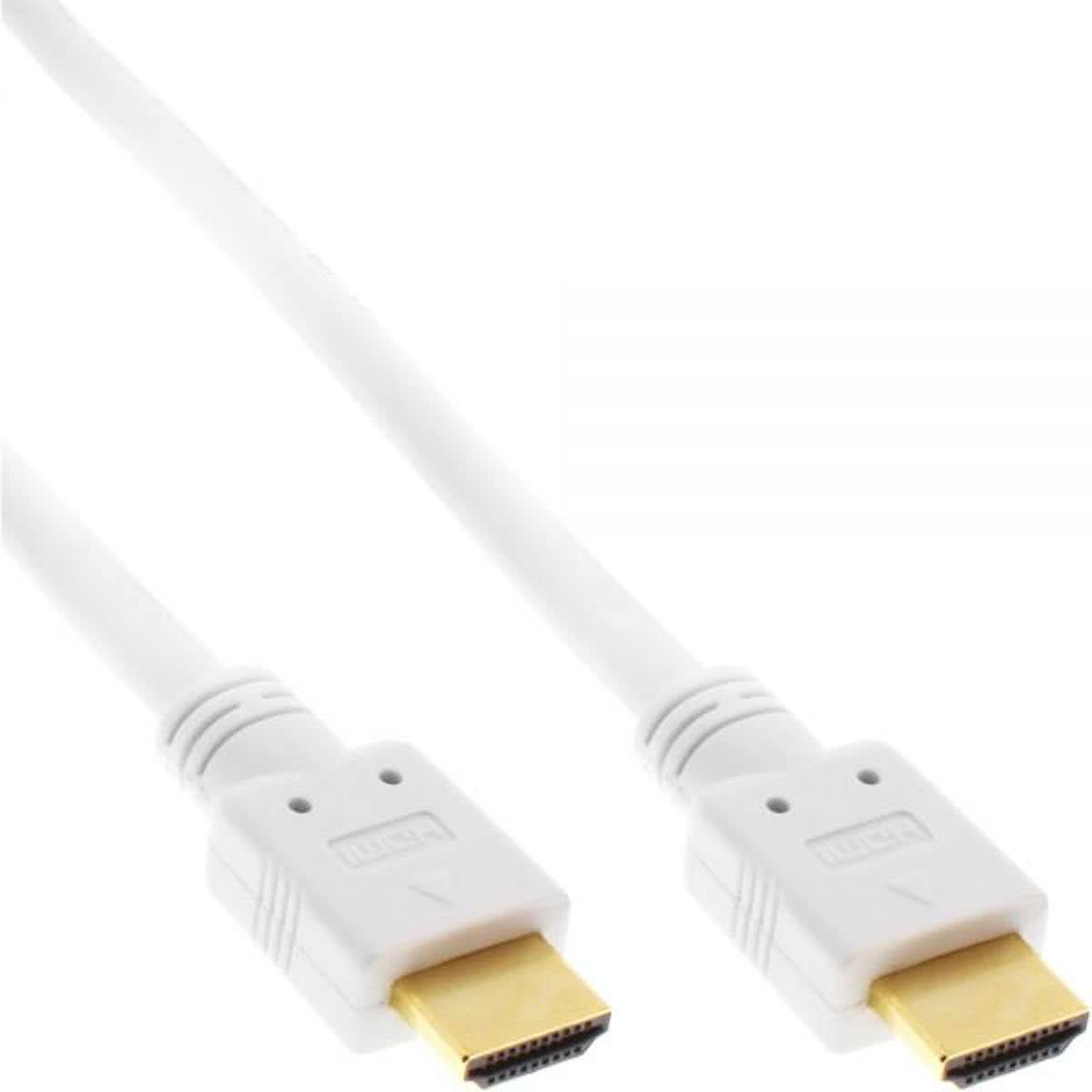 InLine HDMI kabel Ultra HD 4K - wit - 7,5 meter