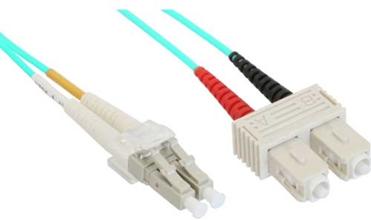 InLine LC - SC Duplex Optical Fiber Patch kabel - Multi Mode OM3 - 7,5 meter