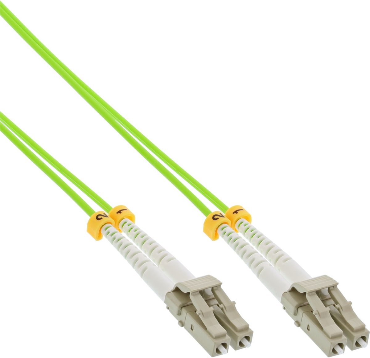 InLine LC Duplex Optical Fiber Patch kabel - Multi Mode OM5 - groen / LSZH - 10 meter