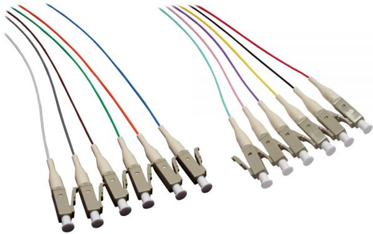 InLine LC Pigtail Simplex Optical Fiber Patch kabel - Multi Mode OM2 - 12 stuks - 2 meter