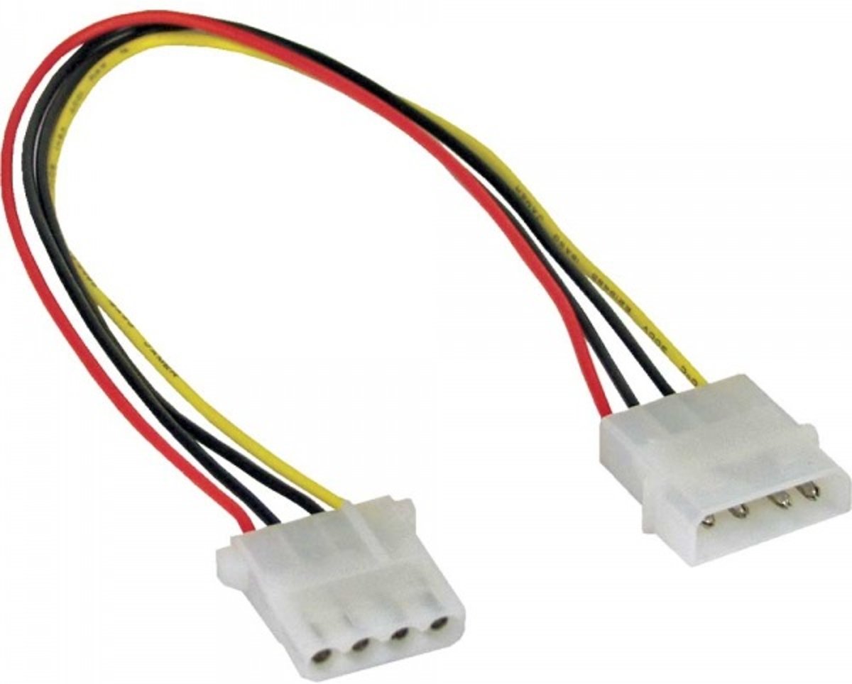 InLine Molex 4pins verlengkabel - 0,50 meter