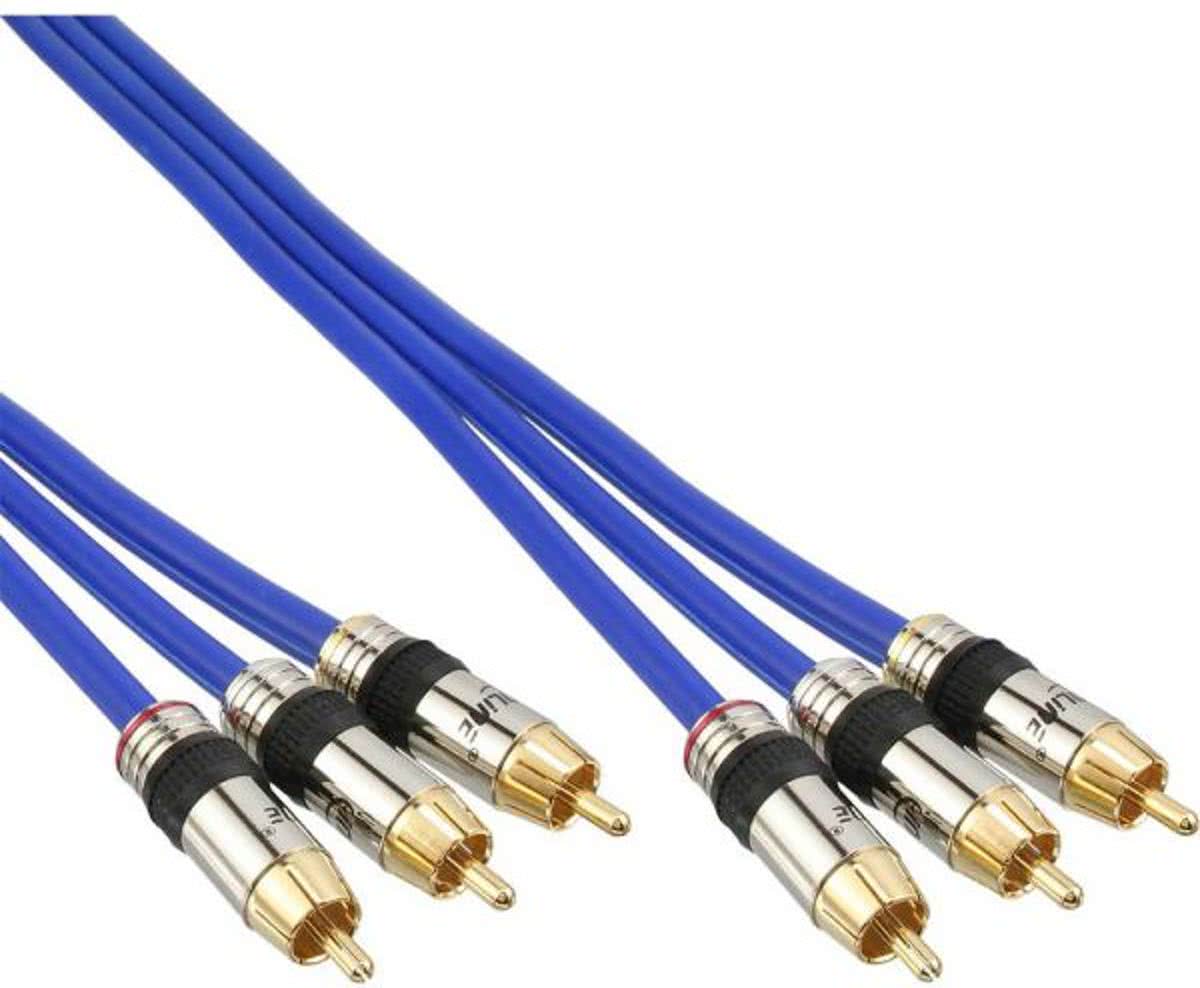 InLine Premium Composiet 3x RCA audio video kabel - 5 meter