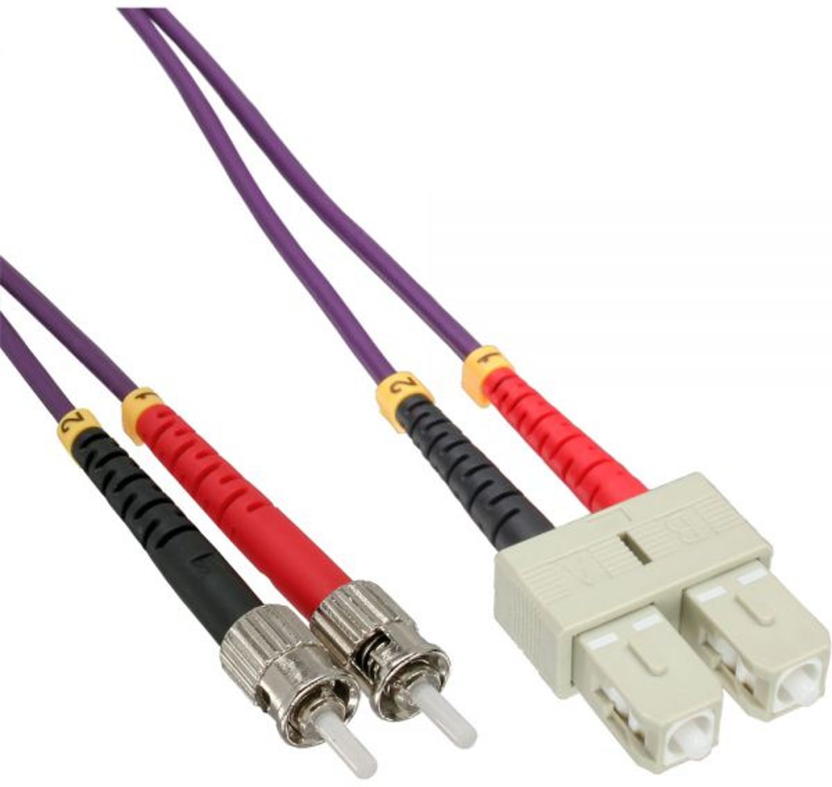 InLine SC - ST Duplex Optical Fiber Patch kabel - Multi Mode OM4 - 5 meter