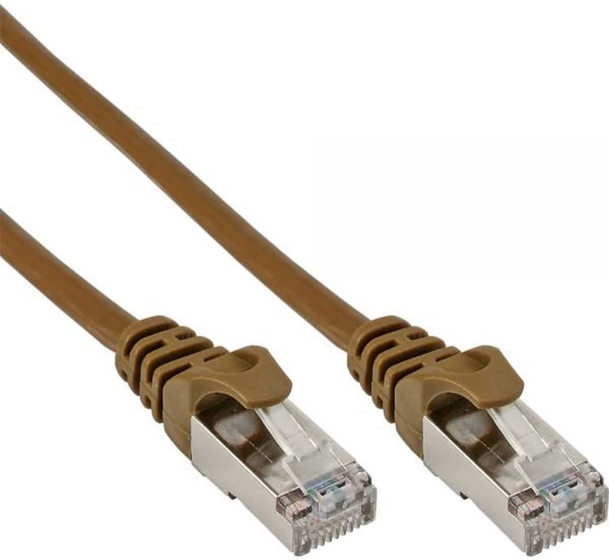 InLine SF/UTP Cat5e 1m 1m Cat5e SF/UTP (S-FTP) Bruin netwerkkabel