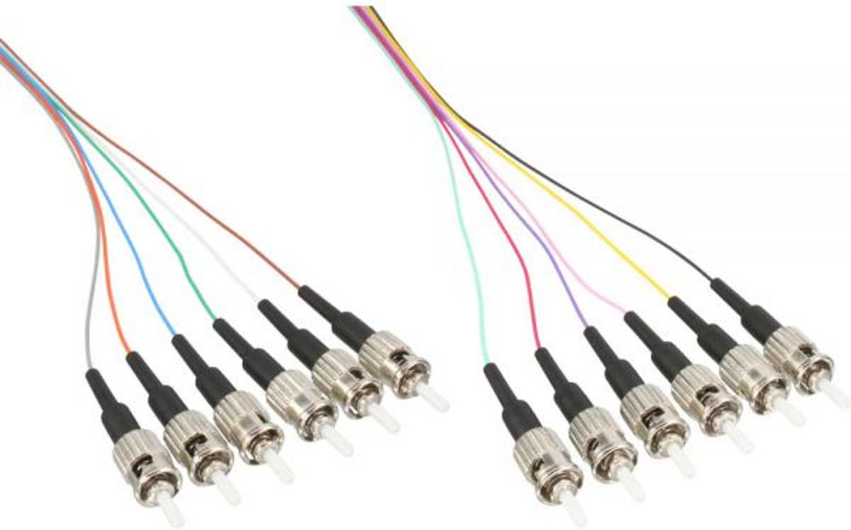 InLine ST Pigtail Simplex Optical Fiber Patch kabel - Multi Mode OM1 - 12 stuks - 2 meter