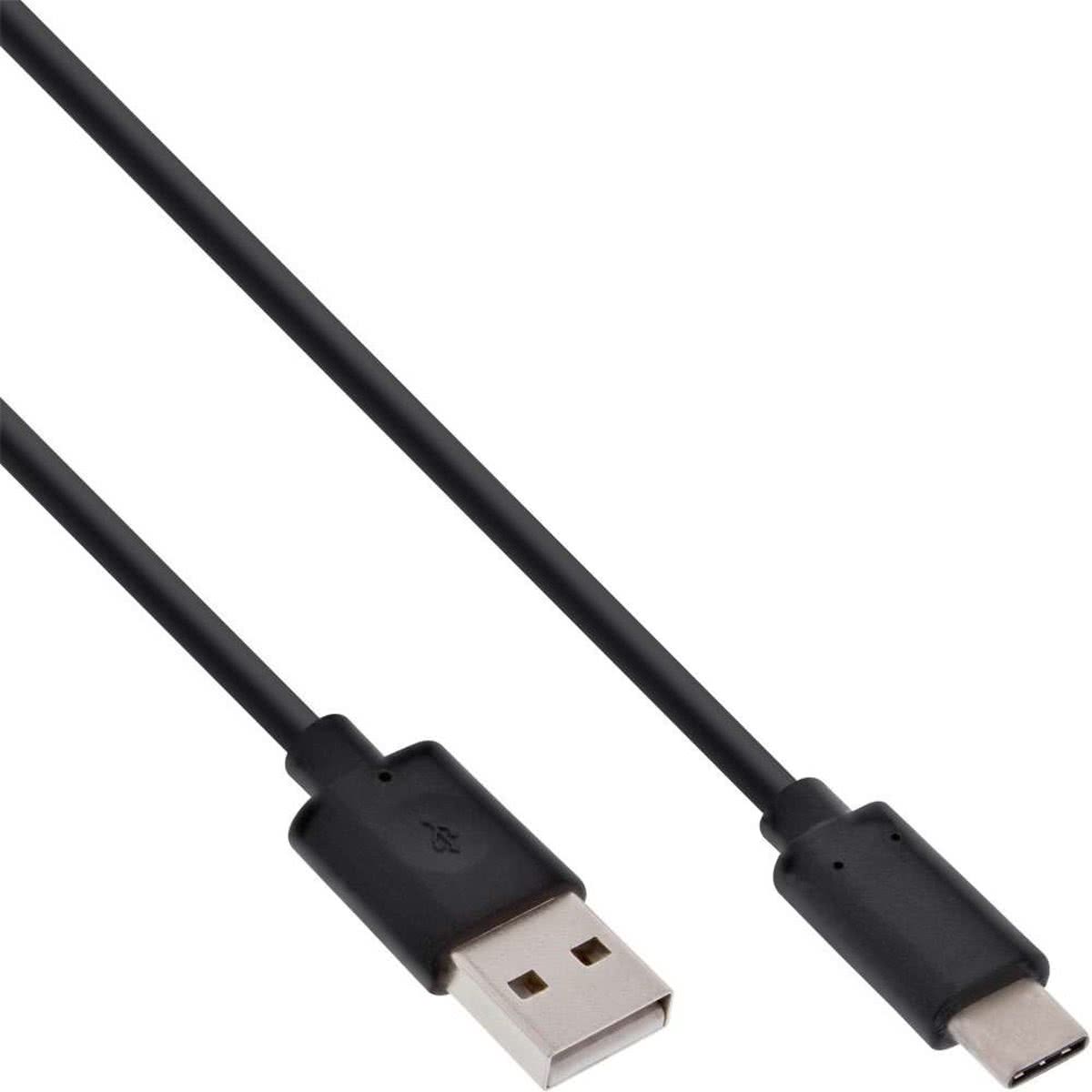 InLine USB C/USB A, 0.5 m 0.5m USB C USB A Mannelijk Mannelijk Zwart USB-kabel