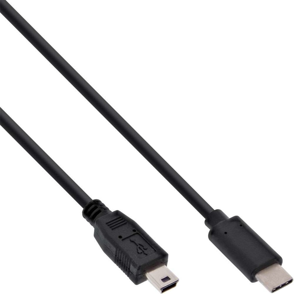 InLine USB C/USB Mini-B, 2 m USB-kabel Mini-USB B Mannelijk Zwart