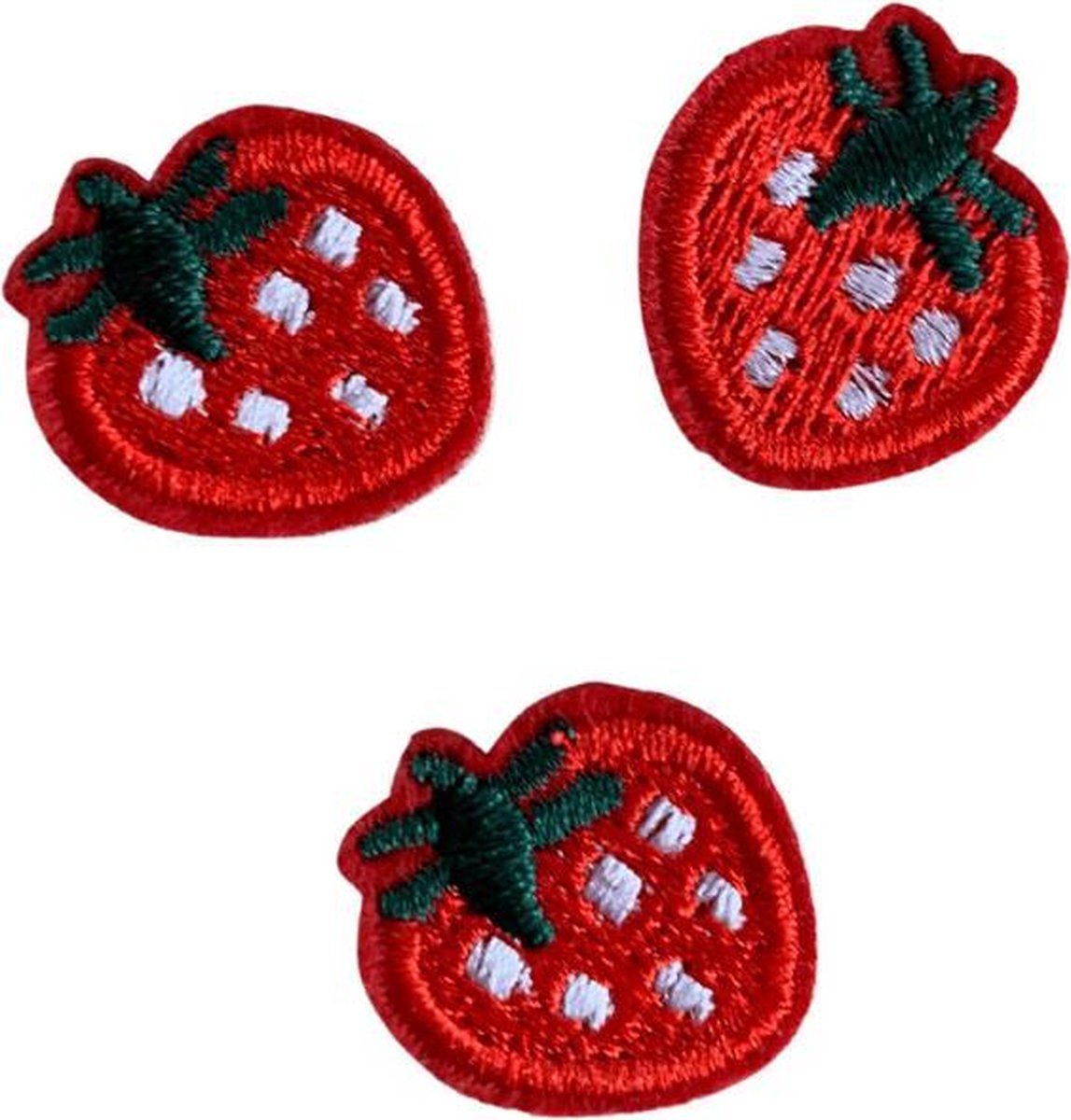 Aardbei strijk embleem - patch - patches - stof & strijk applicatie