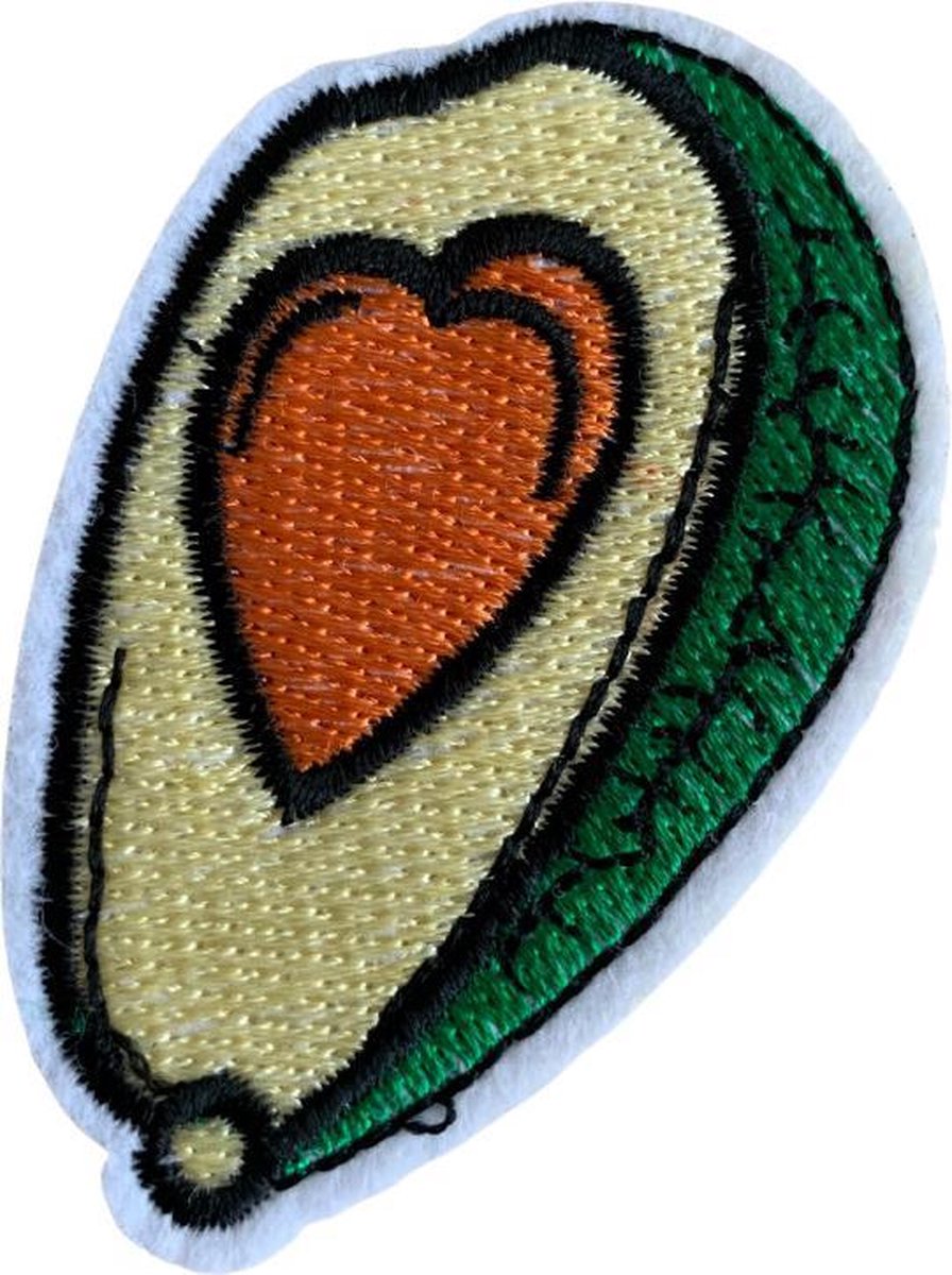 Avocado - Sushi strijk embleem - patch - patches - stof & strijk applicatie