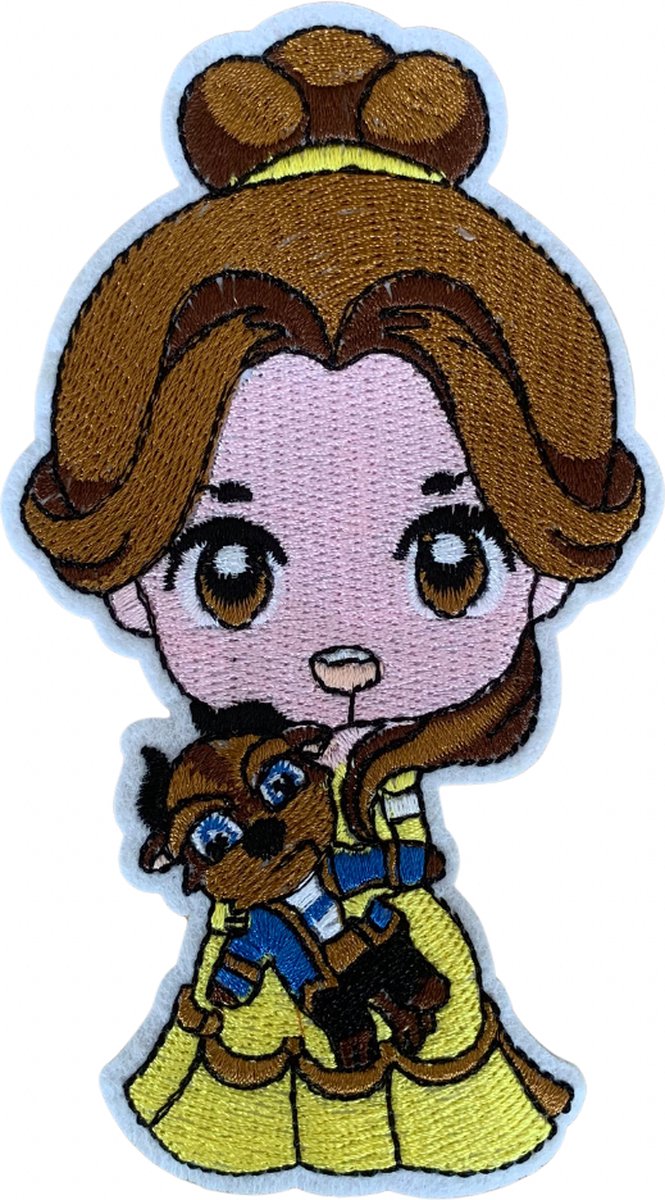 Belle en het Beest Disney strijk embleem - patch - patches - stof & strijk applicatie