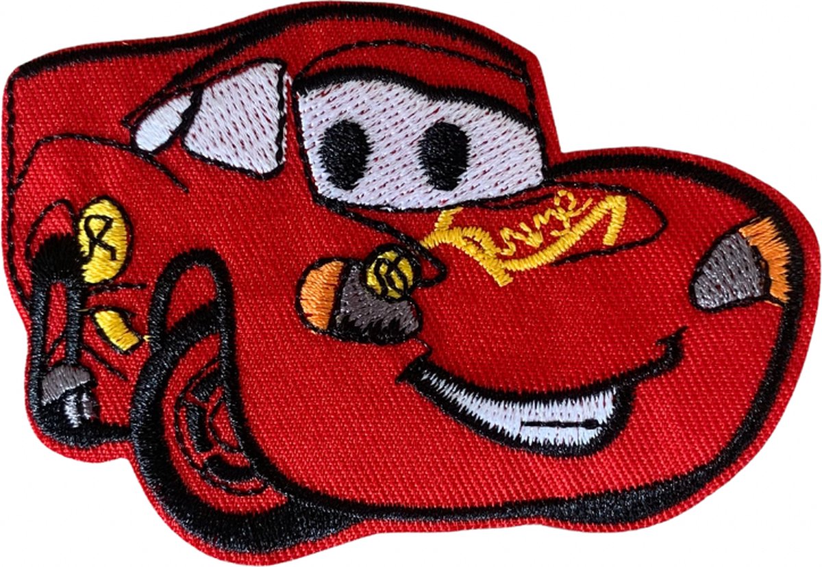 Cars McQueen auto strijk embleem - patch - patches - stof & strijk applicatie