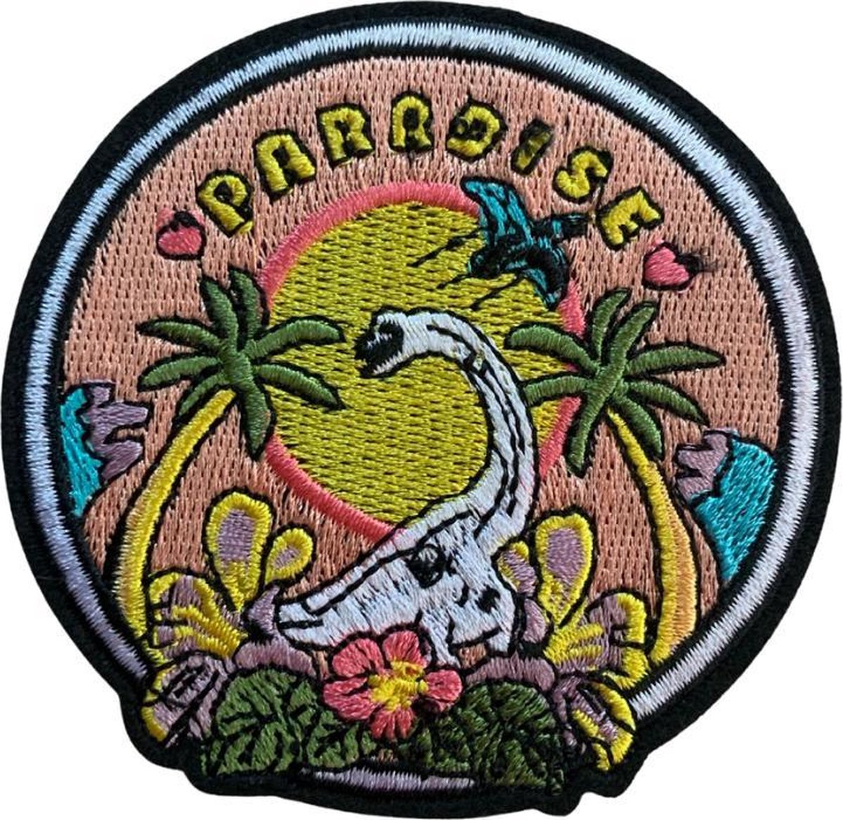 Dino Paradise - strijk embleem - patch - patches - stof & strijk applicatie