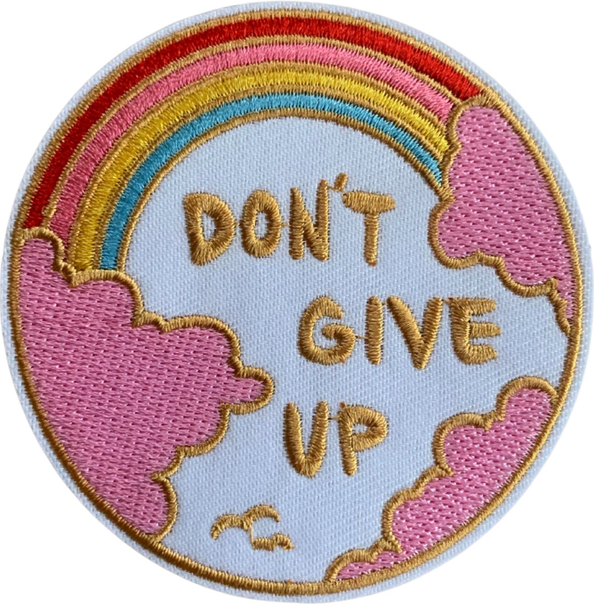 Dont give up - quote - strijk embleem - patch - patches - stof