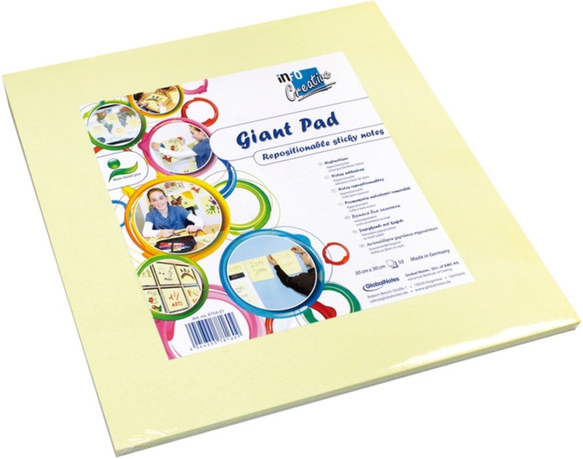 Info Notes 300x300mm Giant Pad geel blok a 50 vel