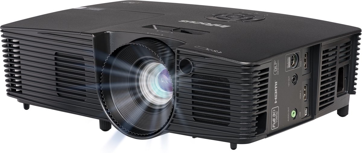 Infocus IN119HDXA beamer/projector 3600 ANSI lumens DLP 1080p (1920x1080) 3D Desktopprojector Zwart