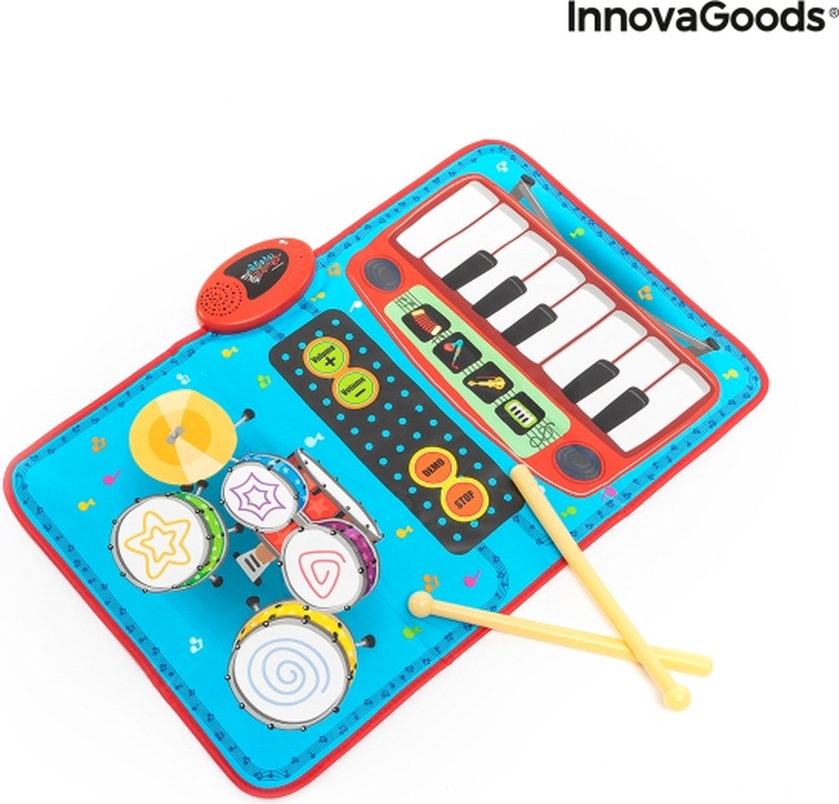 InnovaGoods 2-in-1 Musical Mat BeatsnTunes  -  Opvouwbaar Pianomat - Dans mat - Muziekmat - 70cm