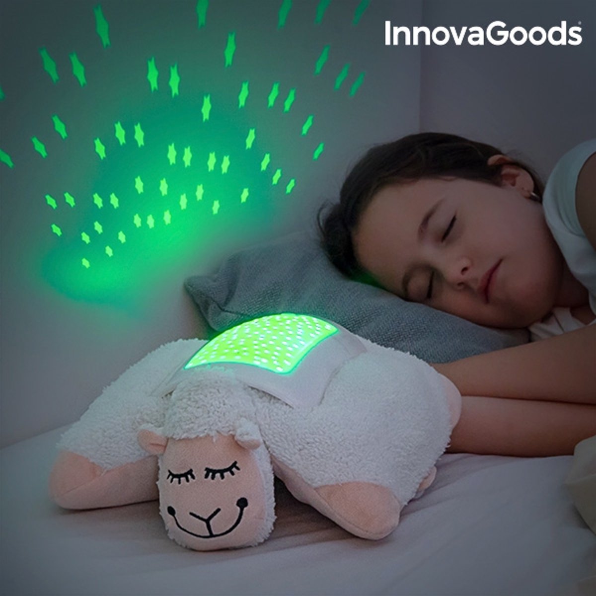 InnovaGoods Knuffelschaap met LED Projector