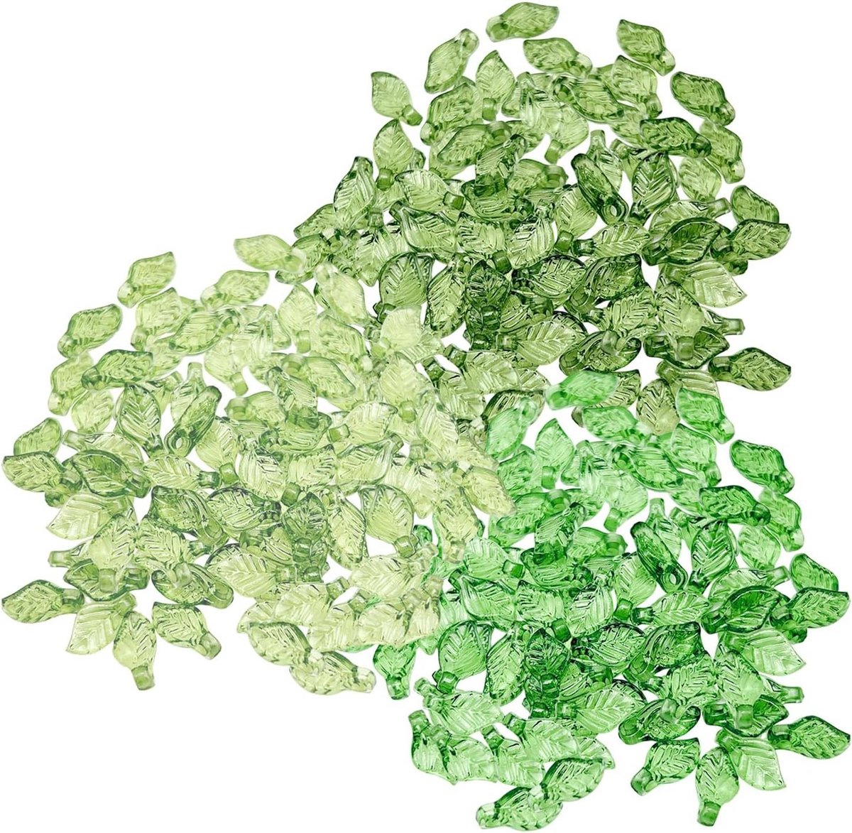   - 300 stuks Groene Blad Kralen Geboorde Groene Blad Kralen Handgemaakte Verloop Kralen Draad Kralen Veelzijdige Sieraden Hangers
