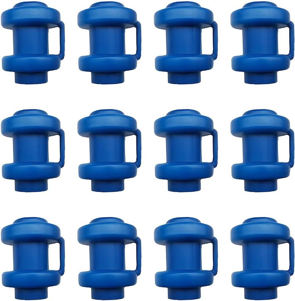   Plus - Trampoline eindkappen & reserveonderdelen - Set van 12 - Geschikt voor trampoline met Ø 25 mm - Blauw