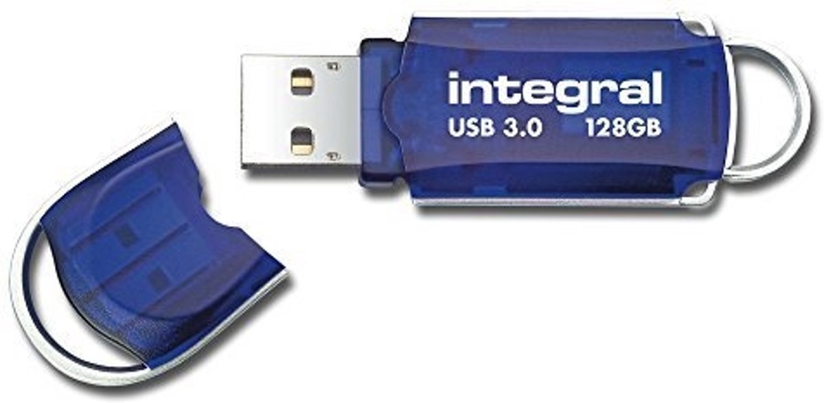 Integral Courier 128GB USB 3.0 USB flash drive USB Type-A 3.0 (3.1 Gen 1) Blauw, Zilver