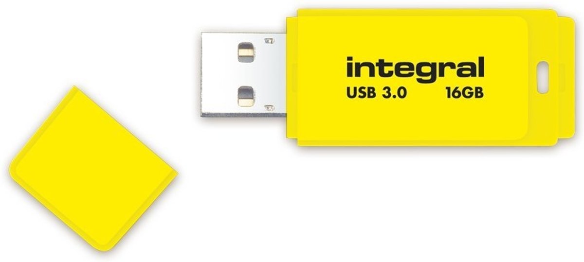 Integral Neon USB 3.0 16GB USB flash drive USB Type-A 3.2 Gen 1 (3.1 Gen 1) Geel