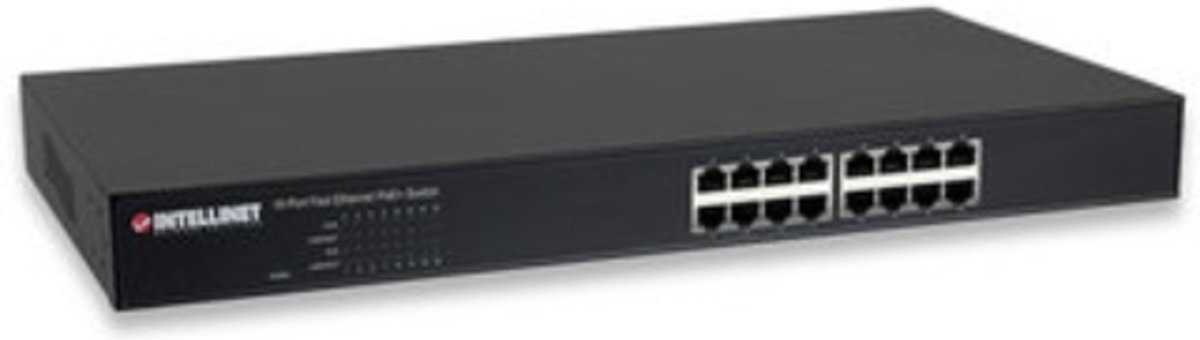 Intellinet 560849 Fast Ethernet (10/100) Power over Ethernet (PoE) Zwart netwerk-switch