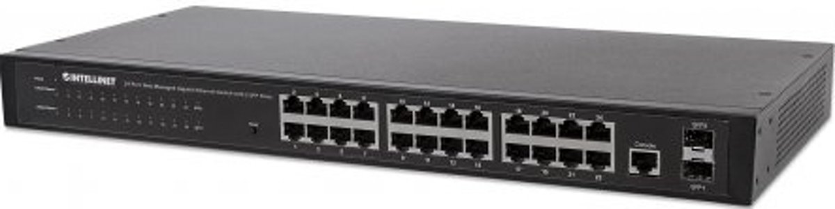 Intellinet 560917 netwerk-switch Managed L2 Gigabit Ethernet (10/100/1000) Zwart 1U