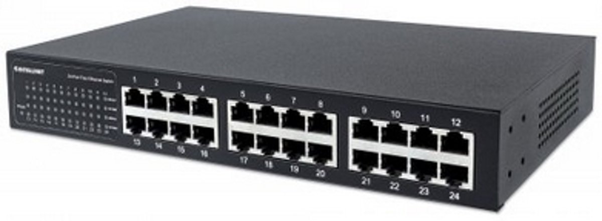 Intellinet 560924 Unmanaged network switch L2 Fast Ethernet (10/100) 1U Zwart netwerk-switch