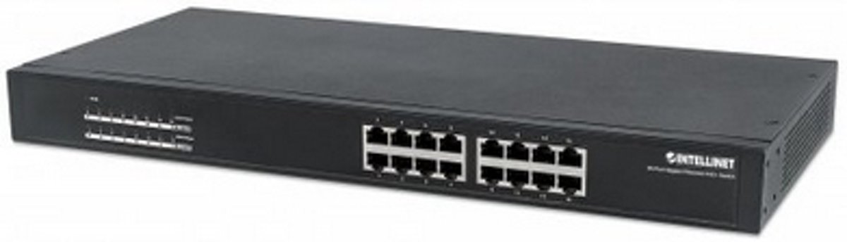 Intellinet 560993 Onbeheerde netwerkswitch L2 Gigabit Ethernet (10/100/1000) Power over Ethernet (PoE) 1U Zwart netwerk-switch