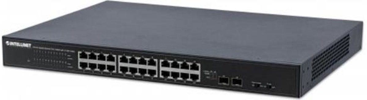 Intellinet 561143 Unmanaged network switch L2 Gigabit Ethernet (10/100/1000) Power over Ethernet (PoE) 1U Zwart netwerk-switch