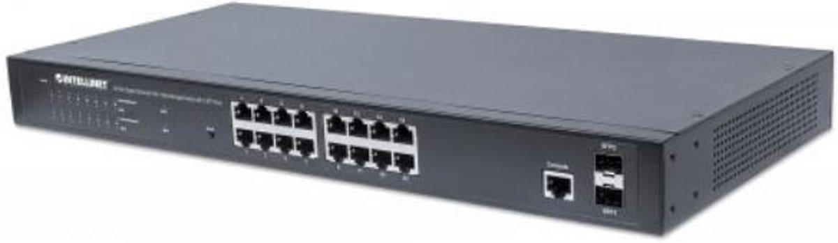 Intellinet 561341 Managed L2+ Gigabit Ethernet (10/100/1000) Power over Ethernet (PoE) 1U Zwart netwerk-switch