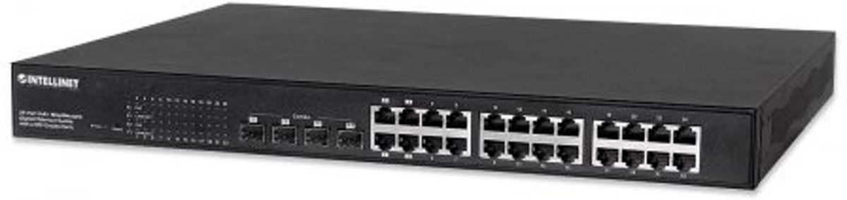 Intellinet 561372 netwerk-switch Managed Gigabit Ethernet (10/100/1000) Zwart Power over Ethernet (PoE)