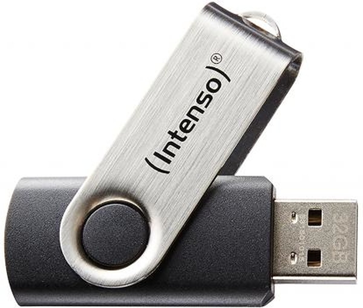 Intenso 64 GB Basic Line USB-Stick, USB-A 2.0, lesen: 28MB/s, schreiben: 6.5MB/s USB flash drive USB Type-A Zwart, Zilver