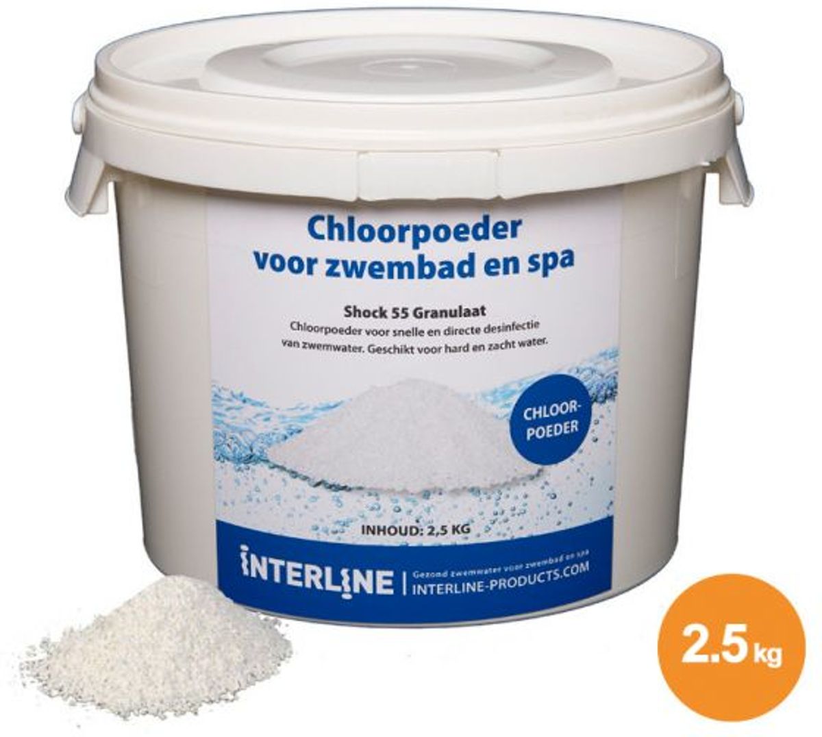 Interline Chloorgranulaat 2,5 kg - zwembadchloor - chloortablet