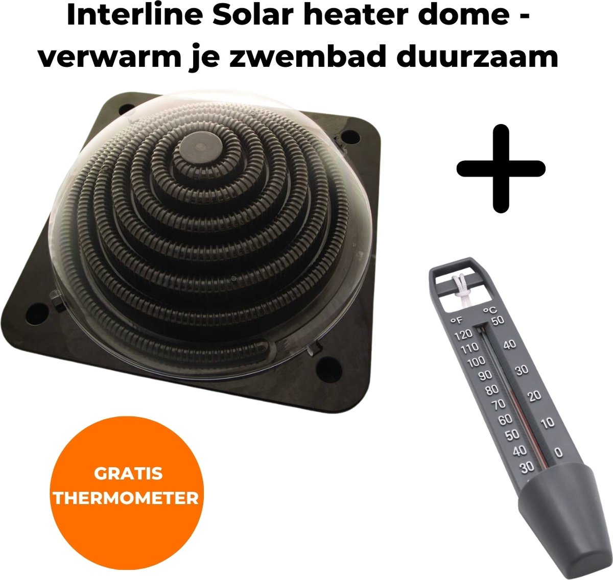   Solar heater bol 5L - Pool Heater -   - Solarbol - Solar Zwembad Verwarming - Zwembad Verwarmen - Solar Verwaming Zwembad - Inclusief gratis Thermometer