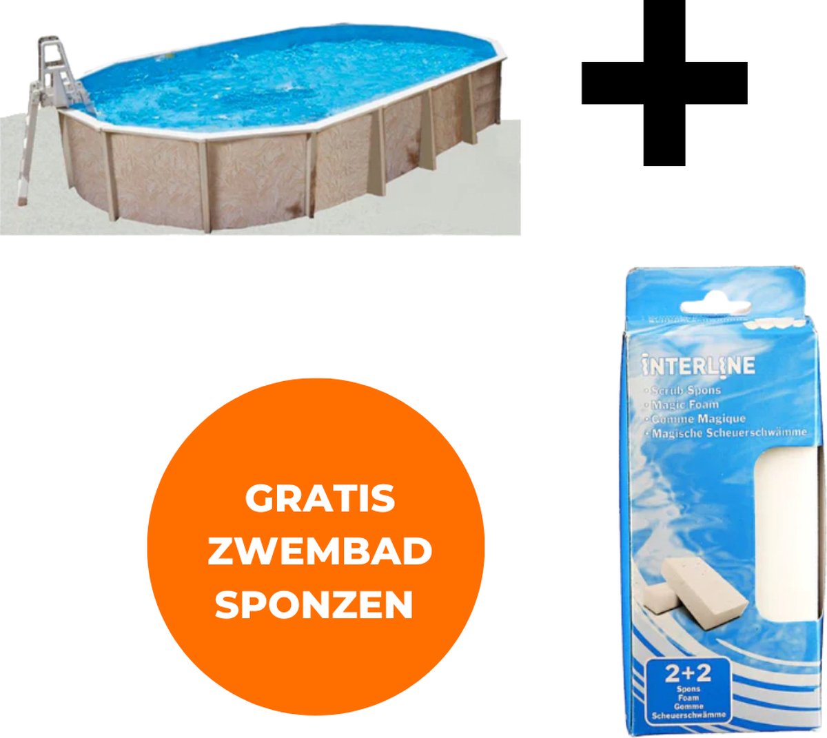 Interline ondertapijt - Onderzeil zwembad 12,50 x 6,40m ovaal - Voor alle zwembaden - Anti bacterieel - Extra isolatie - Inclusief gratis zwembadspons