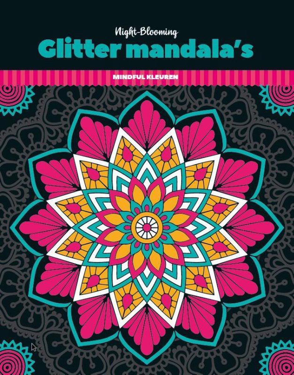 Glitterkleurboek Mandala - Night Blooming